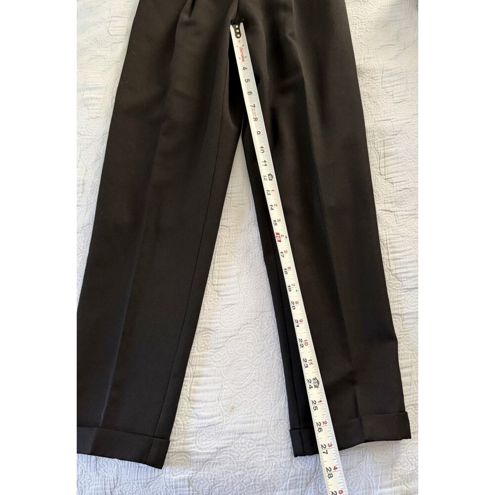 Kenzo Paris Black Wool Pleated Tapered Wool Trousers Dress Pants‎ VTG 90s Sz 36 - Picture 9 of 13